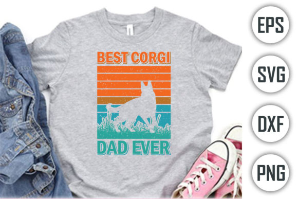 Best Corgi Dad Embroidery Design