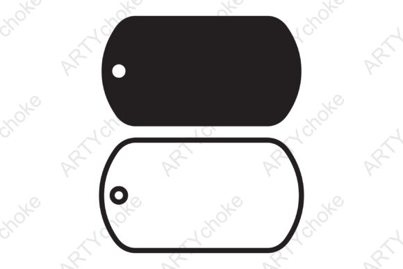 Blank Dog Tag SVG