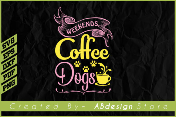 Coffee and Dog Love SVG T-Shirt Design
