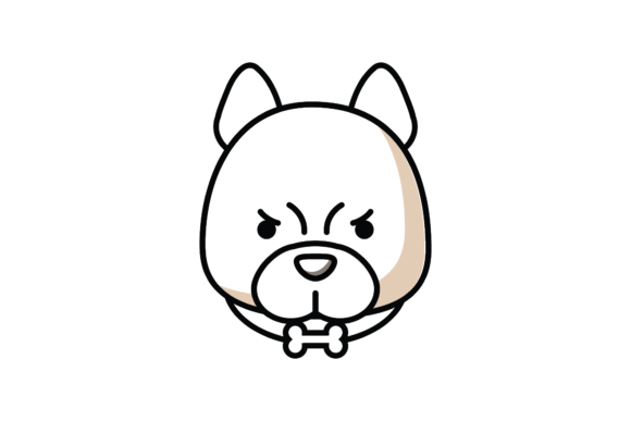 Cute Puppy Dog Face Svg Illustration