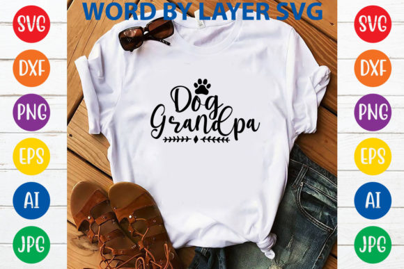 Dog Grandpa Svg Design